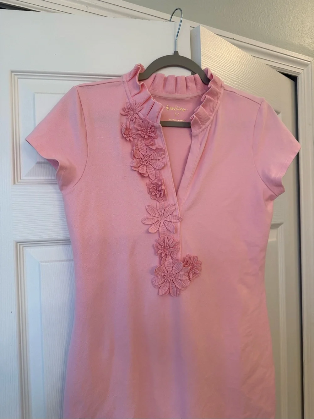 Lilly Pulitzer clary polo dress Pink size medium like new - Picture 4 of 9